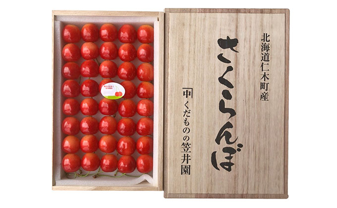 北海道仁木町のふるさと納税 北海道 仁木町産 さくらんぼ 贈答用（2Lサイズ以上）40粒前後 桐箱入り 南陽 又は 紅秀峰　サクランボ チェリー フルーツ 果物 果物類 ギフト 贈答品 仁木町 仁木 [くだものの笠井園]