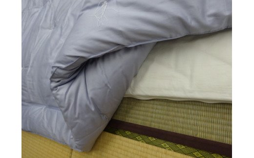 エジプト綿入り肌掛ふとん　（ブルー）【CW75W】