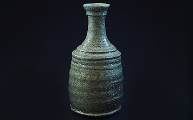 寒風須恵器　徳利（作：末廣 学）※桐箱付 民芸品 工芸品 食器 グラス とっくり 
