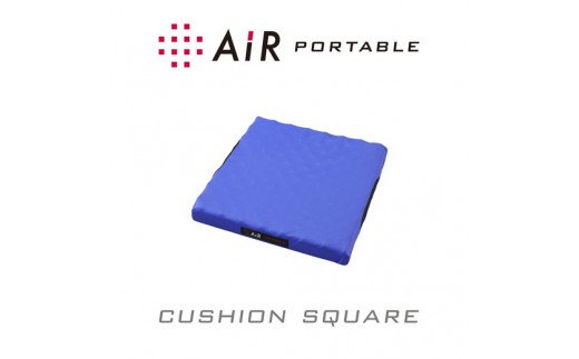 【西川】[エアーポータブル]クッション／スクエア（ブルー）【P219W】