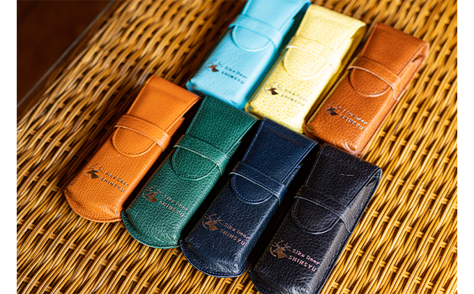 鹿革　ペンケース　【ターコイズ】プレゼント 女性 オシャレ 男性 ギフト レディース メンズ 地域のお礼の品 ファッション小物 