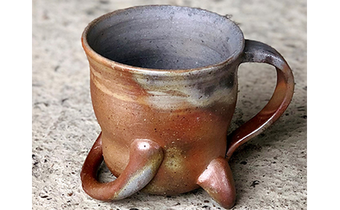 明光窯 ネコ の コーヒー カップ (2) 1個（ 備前焼 ） 陶器 猫 ねこ 食器 マグカップ 置物 インテリア 雑貨 日用品 