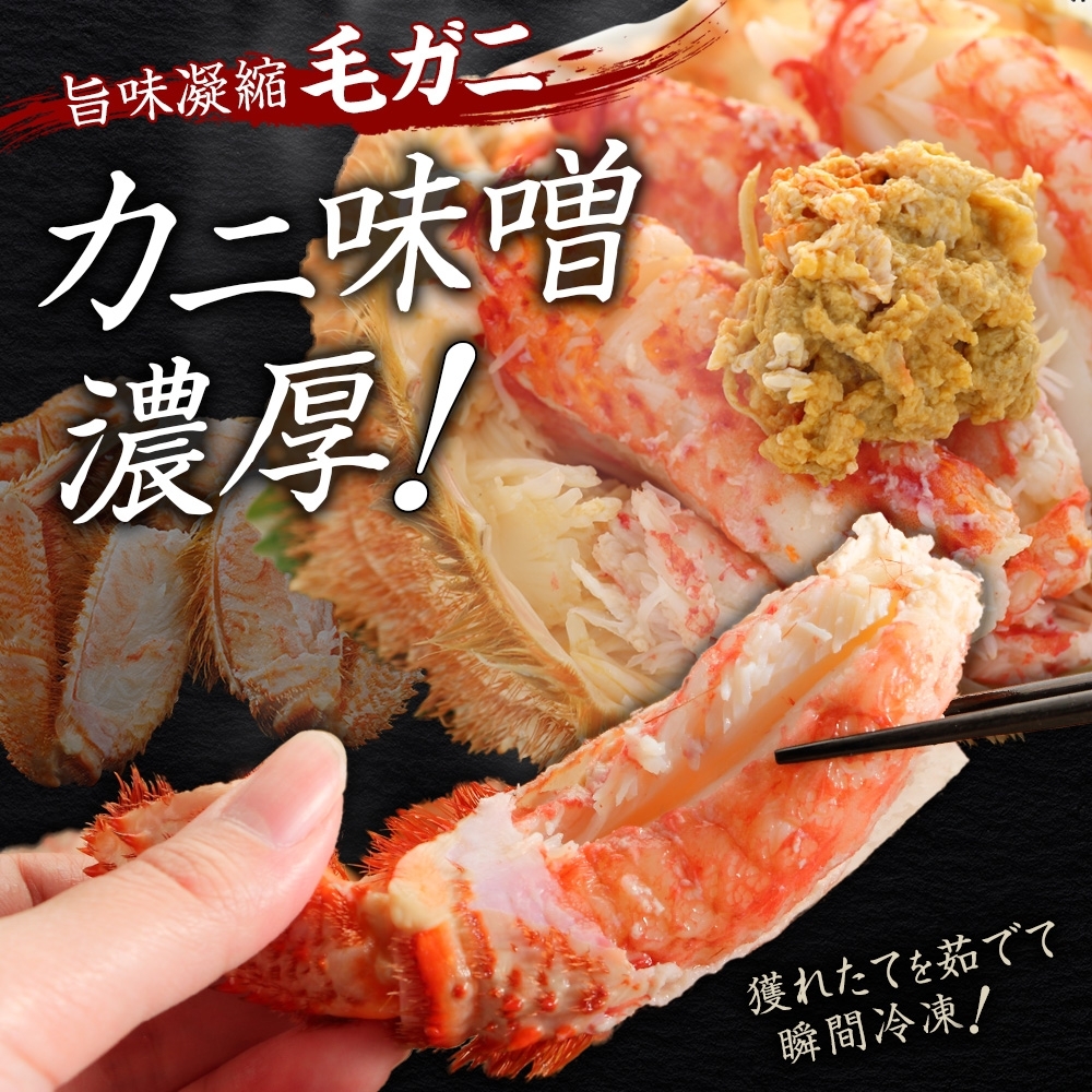 北海道弟子屈町のふるさと納税 3357. 毛蟹 2尾 計800g前後 食べ方ガイド・専用ハサミ付 カニ かに 蟹 海鮮 ボイル 送料無料 北海道 弟子屈町