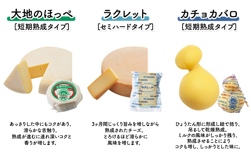 北海道 十勝 チーズアソート5種/ラクレット・カチョカバロ・さけるモッツァレラ＆ミルクジャム [チーズ工房NEEDS]【 チーズ アソート 詰合せ セット カチョカバロ ラクレット モッツァレラ さけるチーズ ミルクジャム NEEDS ニーズ】