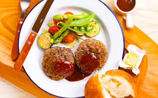 13-91 【年内配送12月8日入金まで】オホーツクはまなす牛ハンバーグステーキセット within2025