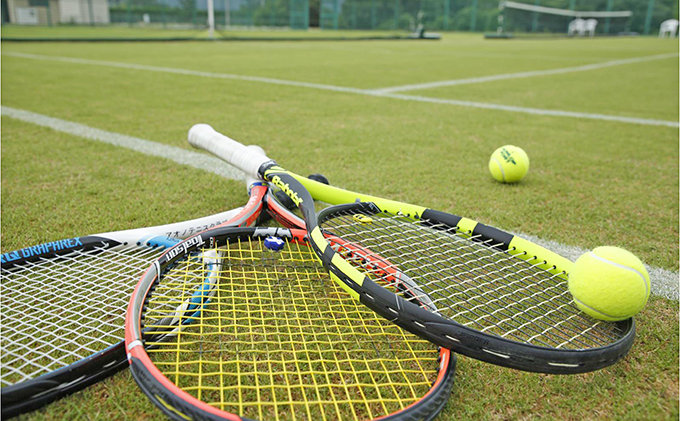 【関西唯一】天然芝テニスコート（1時間）利用券＋テニスボールプレゼント チケット 入場券 優待券 