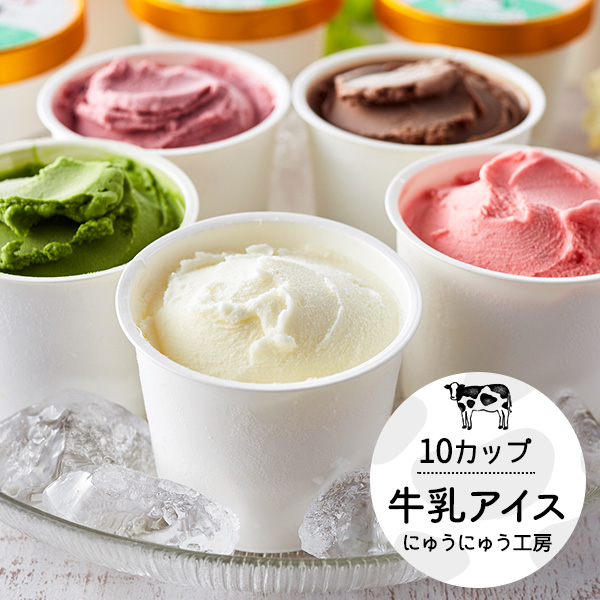 兵庫県市川町のふるさと納税 【旬のフレーバーをお届け】アイスクリーム詰め合わせ（10個）012AE01N.／アイス スイーツ デザート 牛乳アイス ミルク にゅうにゅう工房 冷凍 セット 冷菓