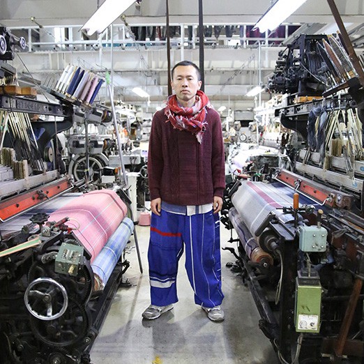 44-2 tamaki niime播州織コットン100％ルーツショール（大判） 