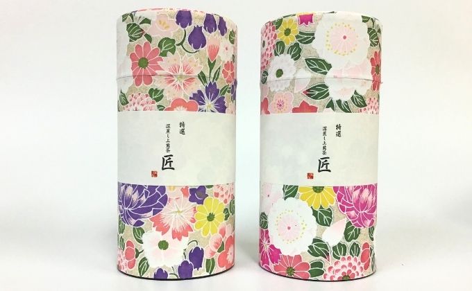 特選　深蒸し上煎茶《匠》貼缶　箱ギフト（190g×2缶）