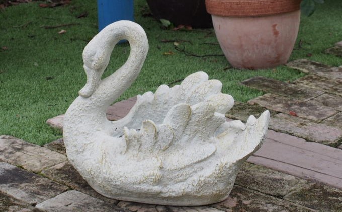 花 寄せ植え 季節のお花 白鳥型鉢 植物 ガーデン インテリア 