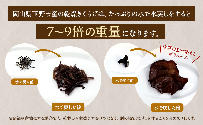 有機JAS 乾燥 きくらげ ホール ＆ スライス 各500g　詰合せ オーガニック きくらげ きのこ 野菜 岡山県 玉野市 栽培期間中化学肥料不使用 栽培期間中農薬不使用 野菜セット 