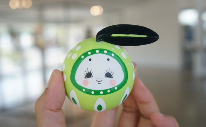 【 小豆島 】小豆島オリーブ姫だるま（緑） インテリア 張り子 はりこ 