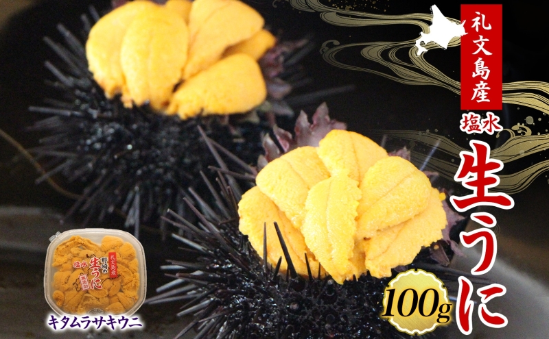 【北海道礼文町】先行予約 北海道 礼文島産  塩水ウニ ( キタムラサキウニ )100g×1  生うに うに 雲丹