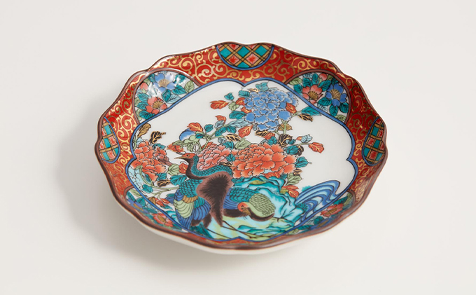 九谷焼 新品 5.5号皿揃 吉田屋松竹梅 中皿 5枚 吉田屋風 -