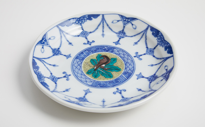 九谷焼 4.5号皿揃・吉田屋絵変り(5枚セット) a01 焼き物 民芸品
