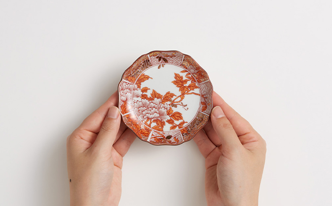 九谷焼 3.5号皿揃 歴代画（5枚セット） a01 焼き物 民芸品 工芸品 