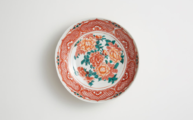 九谷焼 7号鉢・赤絵 a01 インテリア 工芸品 装飾品 