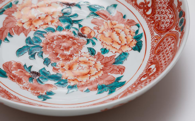 九谷焼 7号鉢・赤絵 a01 インテリア 工芸品 装飾品 