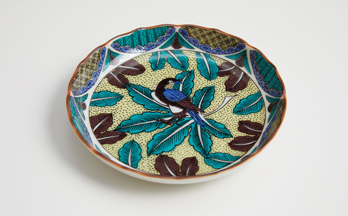 九谷焼 4.5号皿揃・時代絵（5枚セット）a01 民芸品 工芸品 お皿