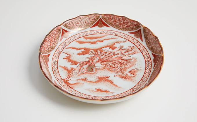 九谷焼 4.5号皿揃・時代絵（5枚セット）a01 民芸品 工芸品 お皿 豆皿 