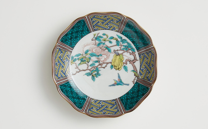 九谷焼　4.2号皿揃　花鳥絵変り（5枚セット） a01 民芸品 工芸品 お皿 豆皿 