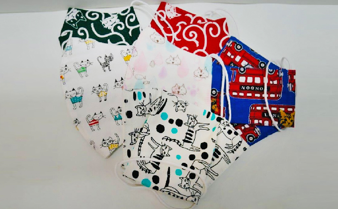 おまかせ猫グッズセット クリアファイル マスク 猫用品 手作り布製マスク 