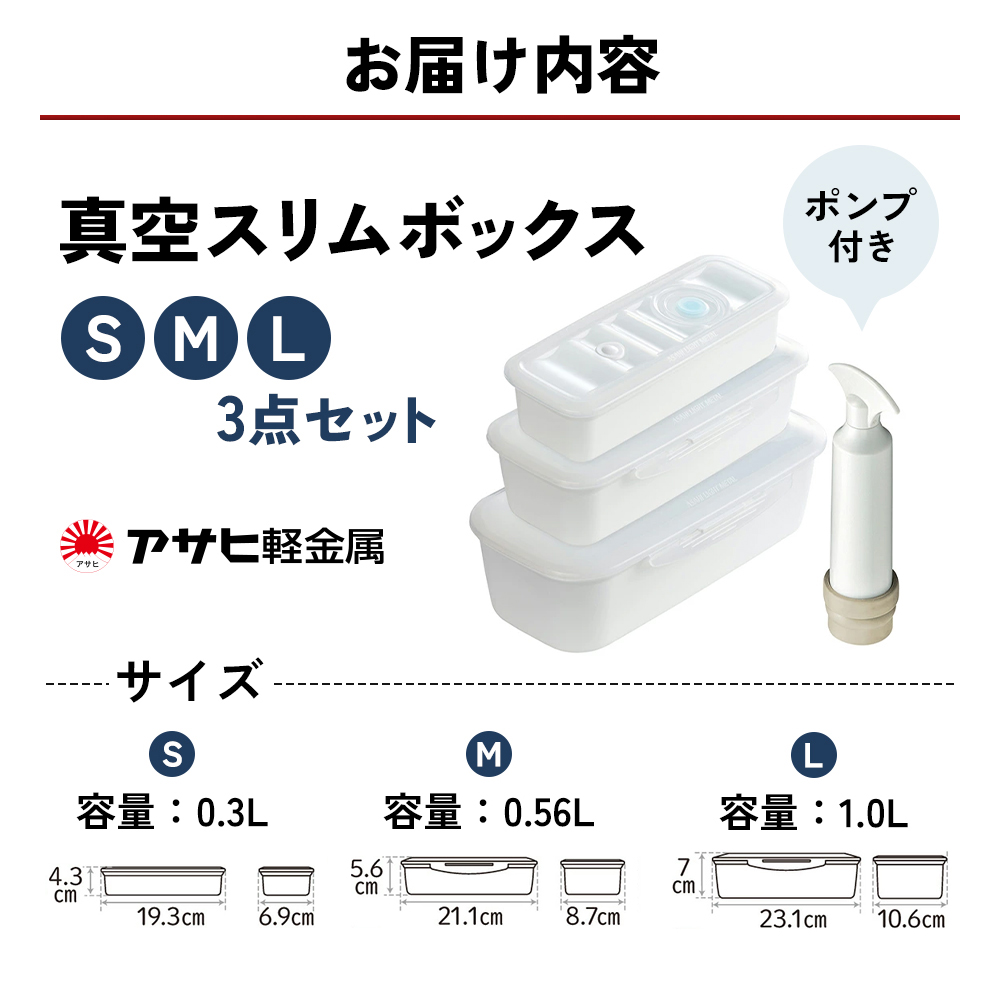 特別寄附額 改定前 真空スリムボックス S M L セット 詰め合わせ