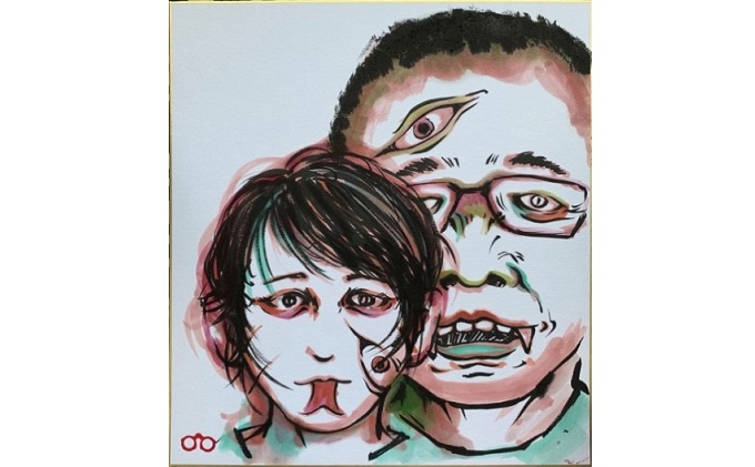 【香川県土庄町】【 小豆島 】妖怪画家による妖怪風似顔絵(2〜3人) チケット イラスト オリジナル 絵 似顔絵 妖怪 香川 香川県 土庄 土庄町