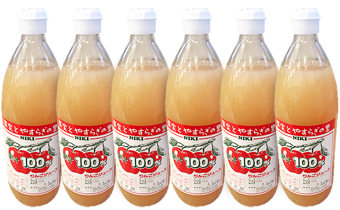 [先行受付/2026年] 農園のフレッシュりんごジュース 1L×6本 北海道 仁木 果物 フルーツ リンゴ 飲料類 果汁飲料 果物類 林檎 [フルーツショップ妹尾観光農園]