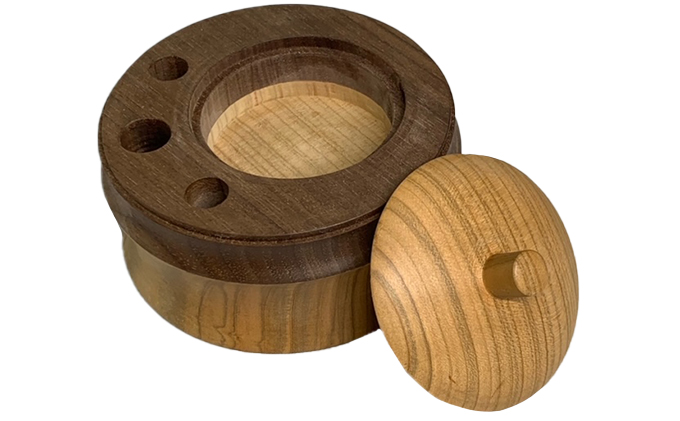 bolly木工房 印鑑置き (ウォールナット/桜) 民芸品 工芸品 雑貨 日用品 文房具 