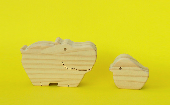 かわいい　Animalつみき 工芸品 玩具 