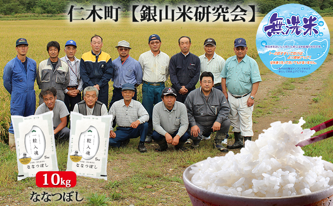 北海道仁木町のふるさと納税 【先行受付 2025年産米】銀山米研究会の無洗米＜ななつぼし＞10kg　ご飯 ライス 白米 和食 炭水化物 主食 おにぎり お弁当 銘柄米 ブランド米 産地直送 [株式会社 松原米穀]
