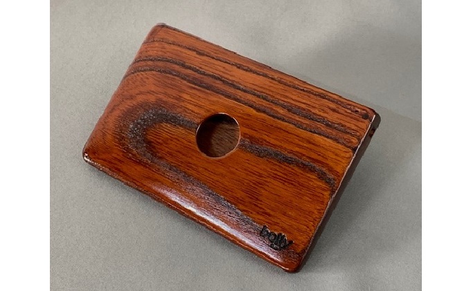 木 の 名刺入れ (漆塗り／ケヤキ） bolly木工房 木材 ビジネスシーン 工芸品 雑貨 日用品 文房具 ファッション小物 木の名刺入れ 