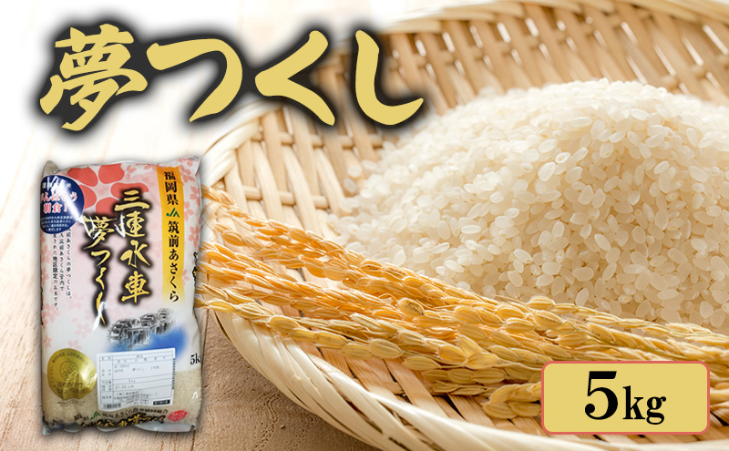 【福岡県朝倉市】米 夢つくし 5kg 筑前あさくら農協 お米