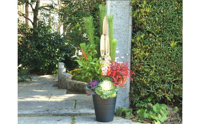 門松 お正月 天然 竹 高さ1.2m 1鉢 配送不可 北海道 沖縄 離島 植物 