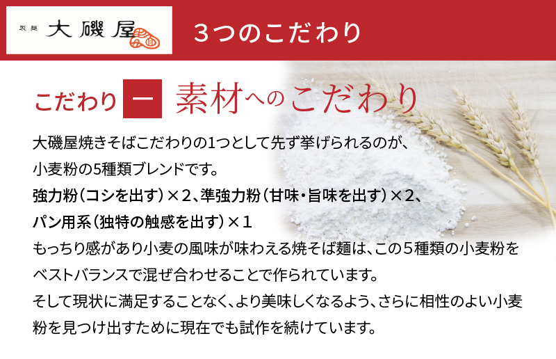 愛知県碧南市のふるさと納税 メディア紹介多数！大磯屋製麺所の熟成焼そば 10食(中太麺) 特製ソース1本付き　H014-023