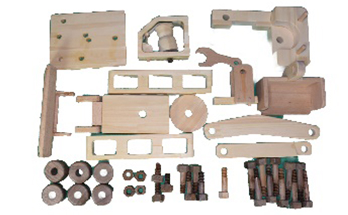 手づくり木のおもちゃ　ショベルカー 玩具 子供用 