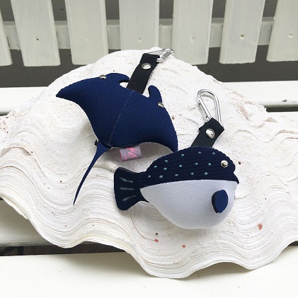 マスクホルダー2点セット（マンタ＆フグセット） 雑貨 日用品 ファッション 