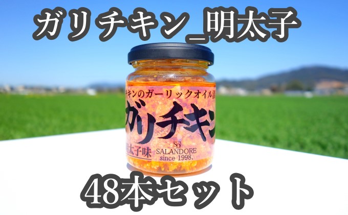 ★48本セット★【ガリチキン-明太子味】チキンのガーリックオイル漬け_明太子味（標準サイズ110g） 調味料 缶詰 
