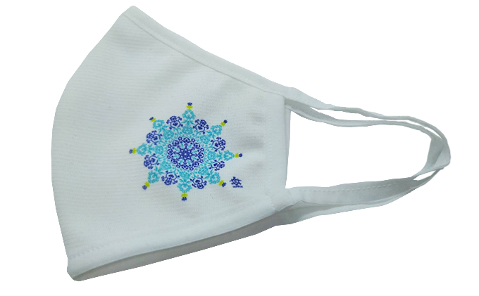 肌に優しい天平模様コットンマスク　華　-奈良に伝わる日本最古の古典文様- 雑貨 日用品 ファッション 日本製 布製 