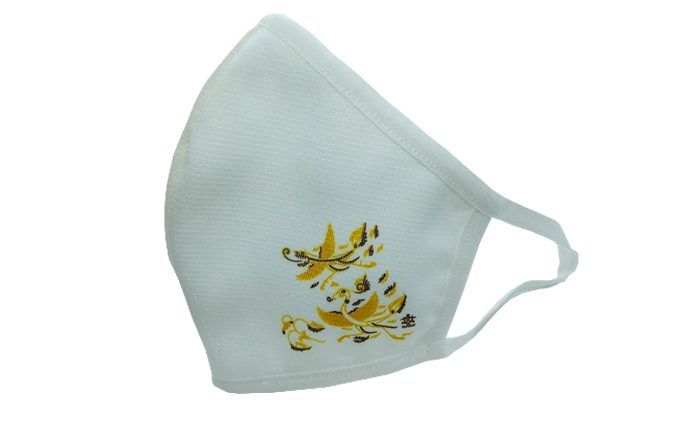 肌に優しい天平模様コットンマスク　鳥　-奈良に伝わる日本最古の古典文様- 日本製 布製 