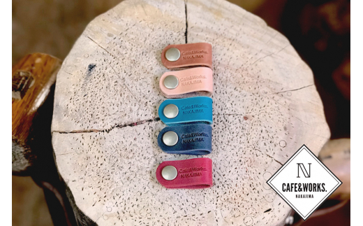 8-11 【年内配送12月15日入金まで】レザークラフト：本革ケーブルクリップ５色セット within2025