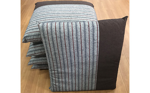 日本製座布団筑後5枚組（55×59）（ブラウン） AA234 / 福岡県大木町