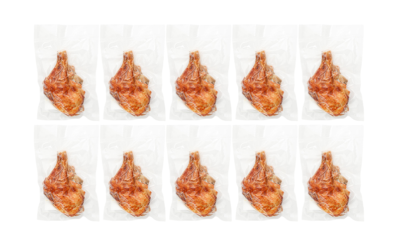 地元のお祭りの味！小分けが嬉しい骨付きチキンレッグ 10本【 鶏肉 チキン モモ 焼肉 BBQ バーベキュー 味付き 味付き肉 アウトドア キャンプ お取り寄せ 冷凍 小分け 保存 北海道 十勝 幕別町 ふるさと納税 送料無料 】