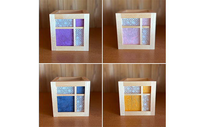 キューブ型あんどん「和あそ美cube」 インテリア 工芸品 行燈 明かり