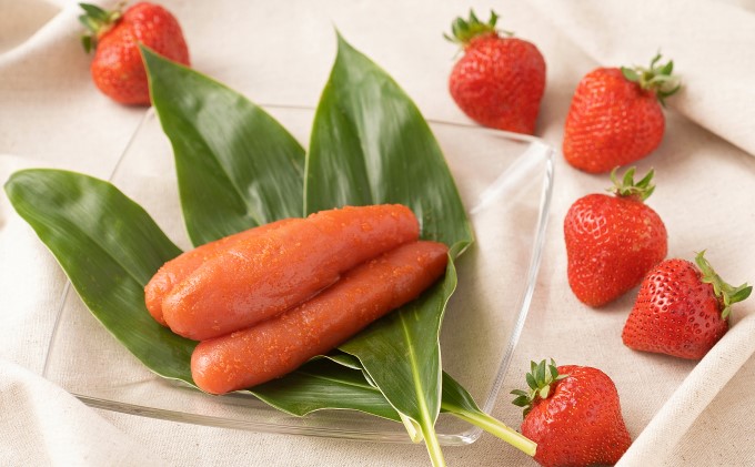 いちご あまおう 福岡産 1パック 約250g＆ふくや 味の明太子 100g 配送不可 離島 果物類 苺 イチゴ 魚貝類 