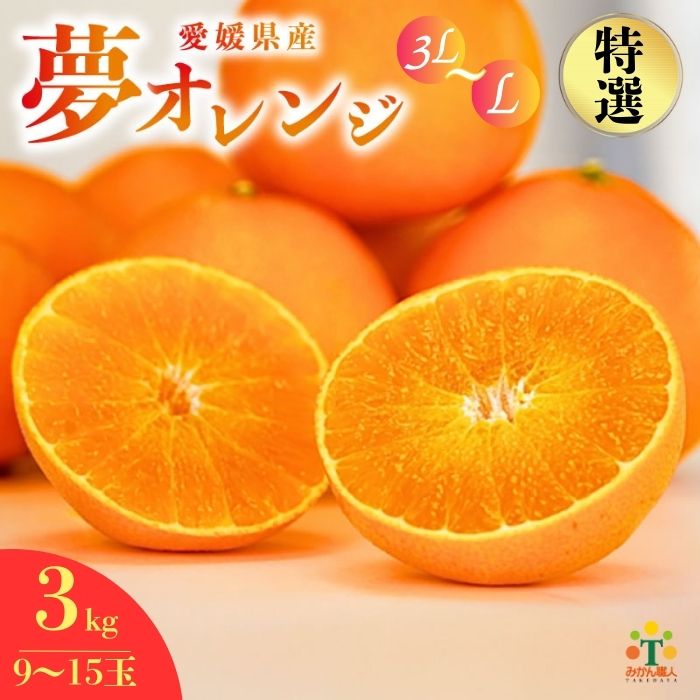 [特選品] みかん職人の夢オレンジ3kg [発送期間:2025年11月中旬〜なくなり次第終了] みかん 愛果28号 紅マドンナ と同品種 紅まどんな と同品種 柑橘 果物 果実 フルーツ かんきつ デザート ミカン 夢オレンジ 贈答 プレゼント ギフト 贈り物 特選 年末 年始 愛媛県 愛南町 みかん職人武田屋