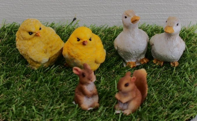 花 寄せ植え 季節のお花 ガーデン風 お任せ動物フィギア付き 植物 インテリア ガーデン 