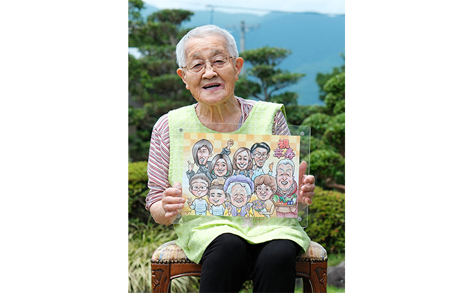 似顔絵　2名（背景体つき） 絵画 インテリア 