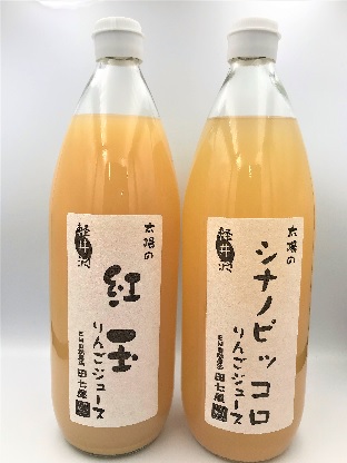 田七屋のリンゴジュース おまかせ2本セット 飲料類 果汁飲料 りんご 